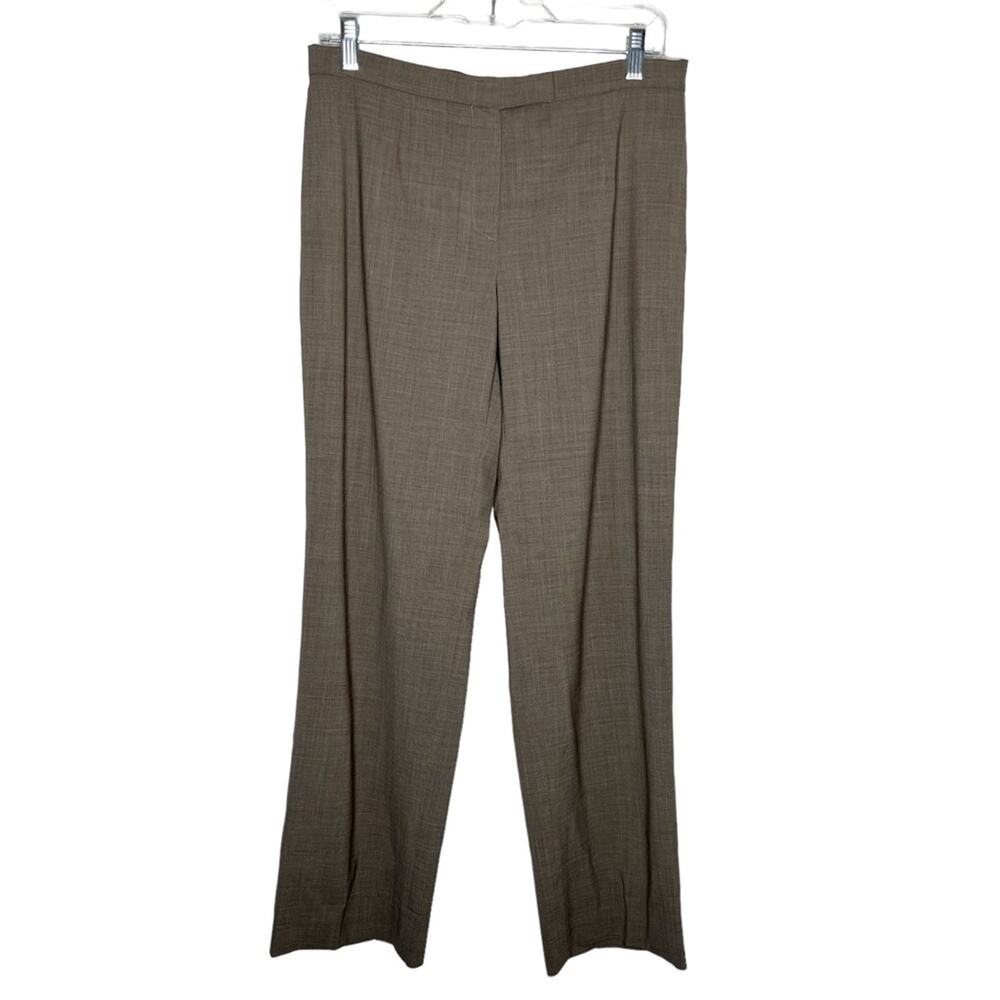 PESERICO / taupe brown fleece wool blend bootcut trouser pants / 42